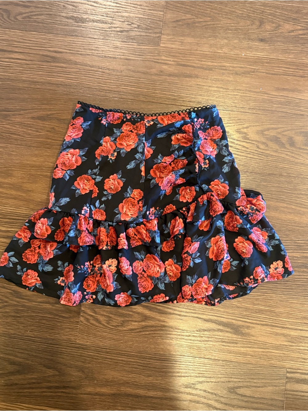 Floral Tiered Ruffled Skirt
